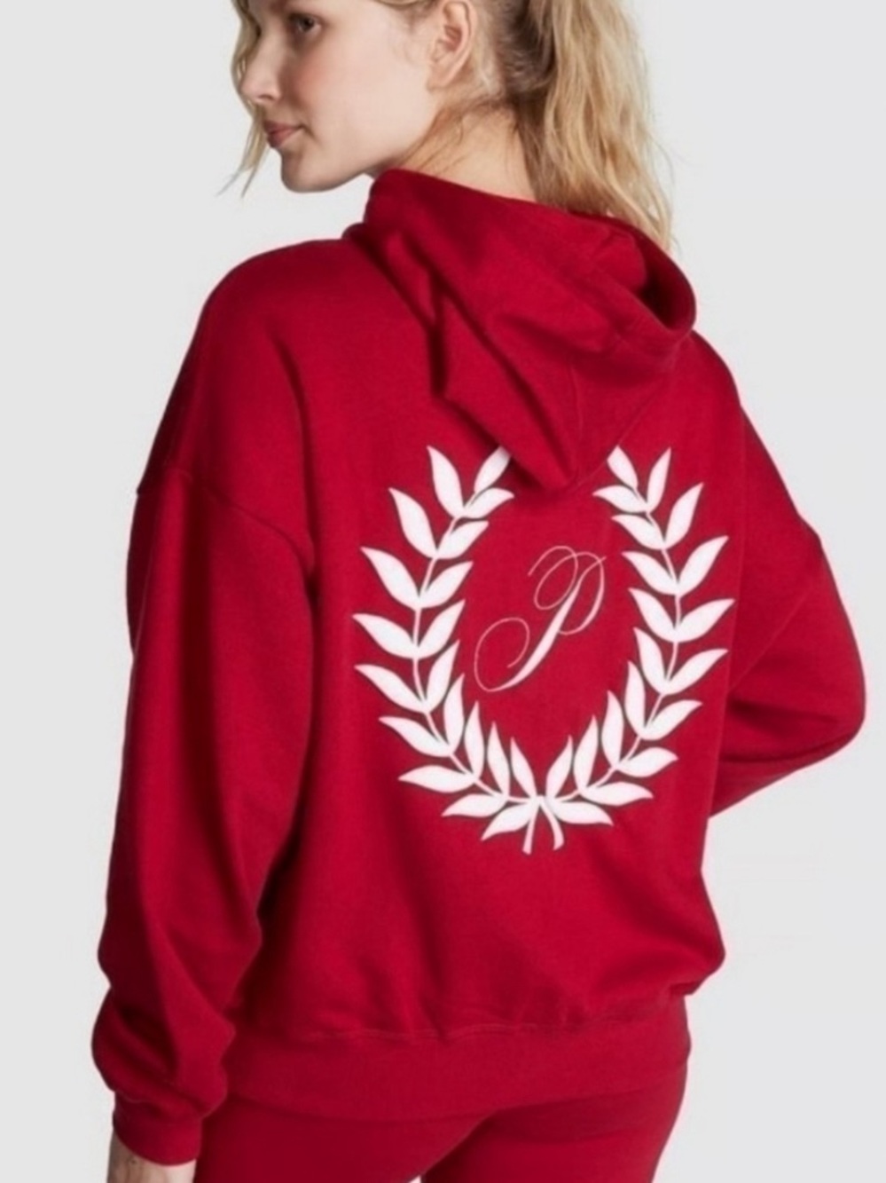 PINK Victoria's Secret Dark Red Zip-Up Hoodie